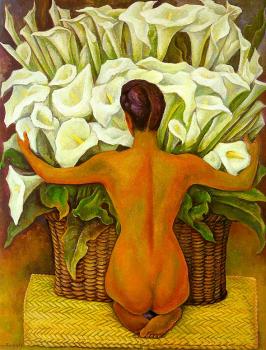 疊戈 裡維拉 Nude with Calla Lilies,Desnudo con alcatraces